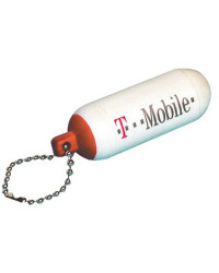 Porteclés pare-battage cylindrique rouge/blanc -