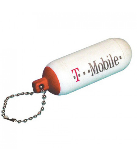 Porteclés pare-battage cylindrique rouge/blanc -