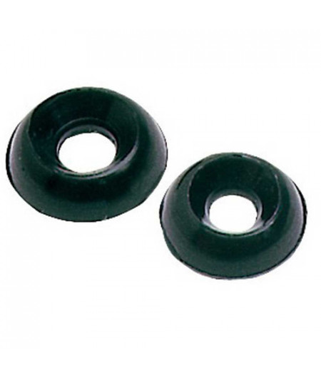 Rondelle cuvette bombée noir 5 mm - Lot de 100