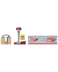 Rondelle cuvette cache clipser blanc 4,8/6,0 mm - Lot de 1000