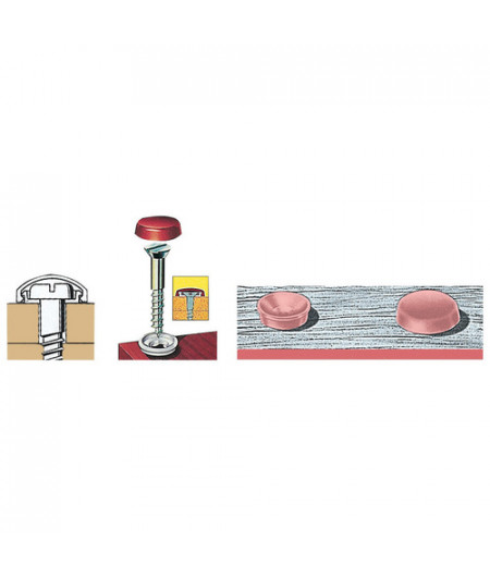 Rondelle cuvette cache clipser blanc 4,8/6,0 mm - Lot de 1000