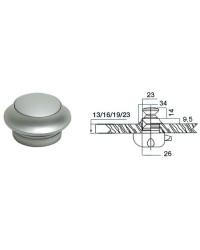 Pommeau laiton chrome perle 16 mm -