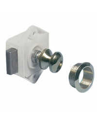 Mini déclic à bouton laiton chromé 16 mm -