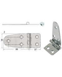 Charnière 95x39 mm -