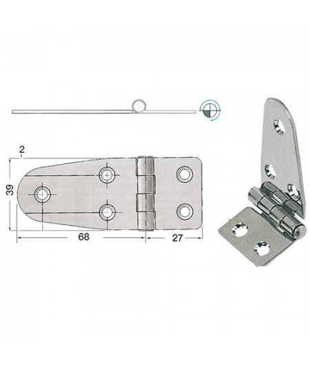 Charnière 95x39 mm -