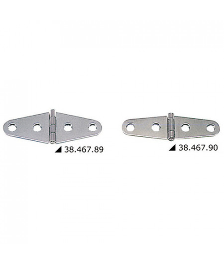 Charnière inox poli miroir 101x38 mm -