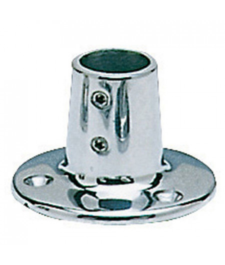 Platine ronde p. balcon AISI316 90° 25 mm -