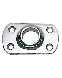 Platine de balcon rectangle à souder - 76.2x44 mm - 60° - tube de 22 mm