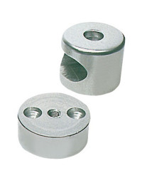 Main-courante terminal oval aluminium -