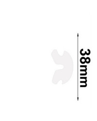 Jonc en PVC pour liston duralène - 38 mm - blanc - Bobine de 20 M