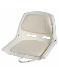 Siège polyéyhylène blanc avec dossier rabattable -