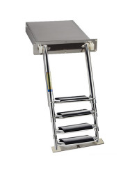 Echelle escamotable AISI316 4 marches larges -