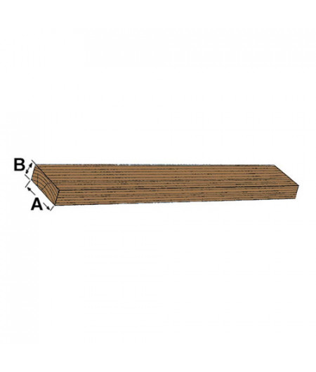 Latte teck 45x10x2000 mm -