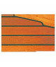 Latte teck pour pont 45 mm -