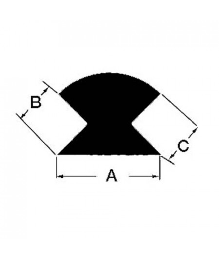 Profilé en teck 42 x 15 x 15 -