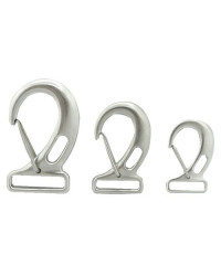 Mousqueton à oeillet pour sangle inox - 72 x 32 mm