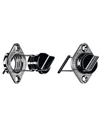 Nable laiton chromé 25 mm -