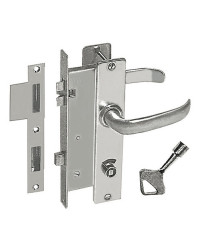 Serrure anti-vibration laiton chromé droite -