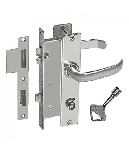 Serrure anti-vibration laiton chromé gauche -