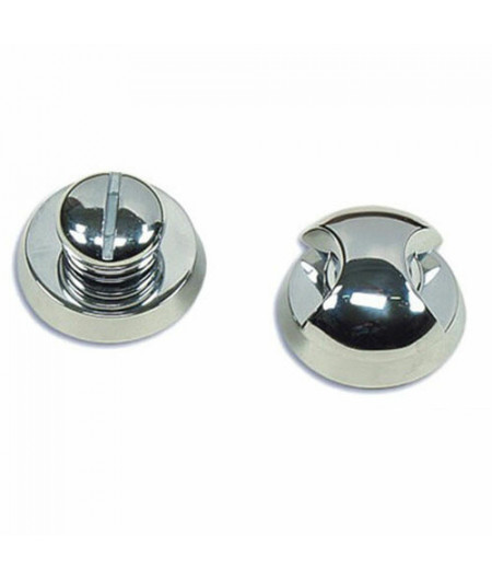 Loquet laiton chromé rond -