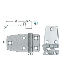 Charnière porte-à-faux 67,5x37 mm -