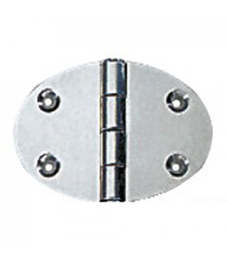 Charnière ovale 48x67 mm avec goujons 2 mm -