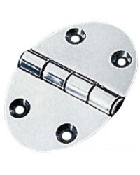 Charnière ovale 56x78 mm avec goujons 2 mm -