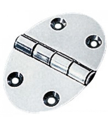 Charnière ovale 56x78 mm avec goujons 2 mm -