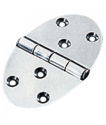 Charnière ovale 56x90 mm avec goujons 2 mm -