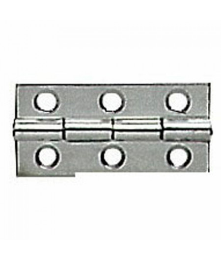 Charnière rectangulaire inox poli miroir 60x30 mm -