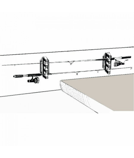 Ratelier pour canne à pêche - 3 emplacements - 198x62 mm