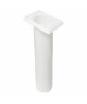 Porte canne polypr UV stabilizé carré blanc 230mm -
