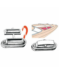 Embout laiton chromé p. bâches 67x14 mm -