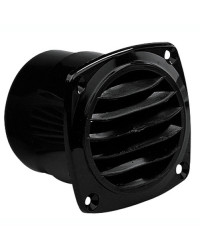 Pris air ABS noir avec collier 92 x 92 mm -