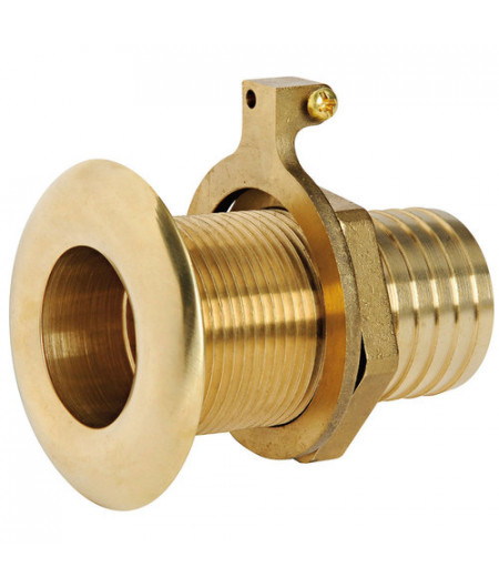 Passe-coque laiton cannelé - 1'' 1/4 x 38 mm - Ø 65 mm