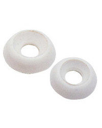 Rondelle cuvette bombée blanc 4 mm - Lot de 100