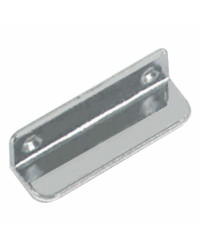 Platines butée en L laiton chromé -