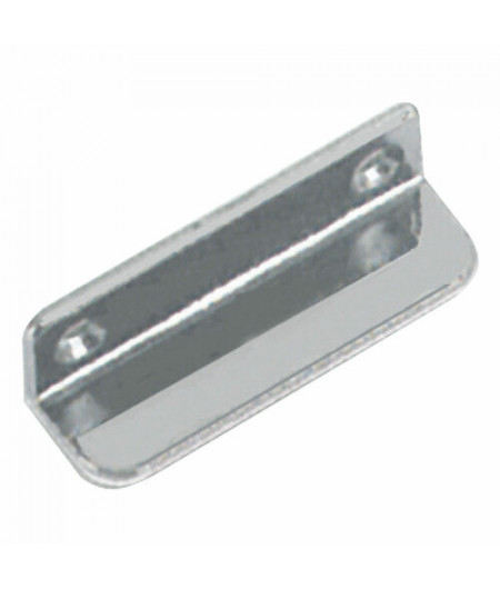 Platines butée en L laiton chromé -