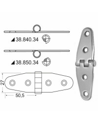 Charnière n?ud saillant 101x27 mm -