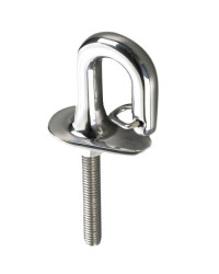 Anneau avec crochet à ressort inox -