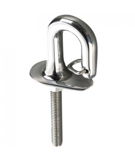 Anneau avec crochet à ressort inox -