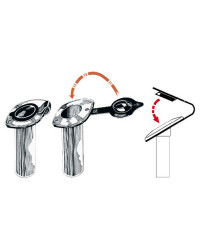 Bouchon porte-canne à encastrer PVC souple noir -