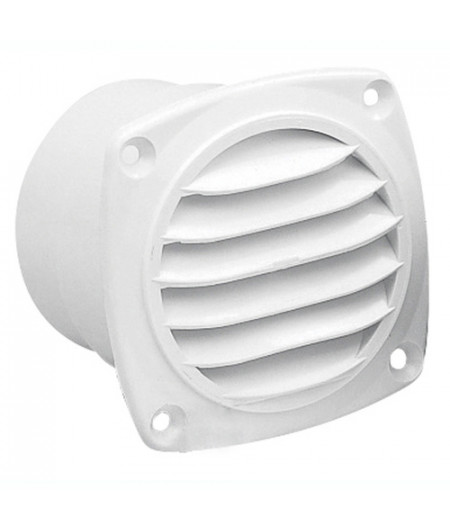 Pris air ABS blanc avec collier 126 x 126 mm -