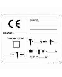 Plaque iden.CE 125x100mm canot