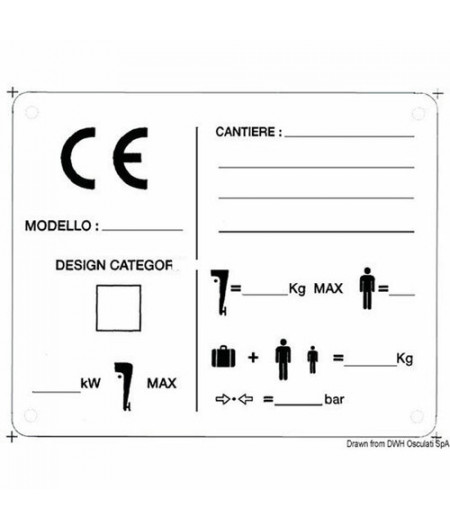 Plaque iden.CE 125x100mm canot