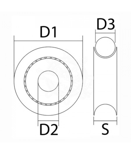 Poulie en Delrin 34 mm p. bouts Ø 8 mm blanc -