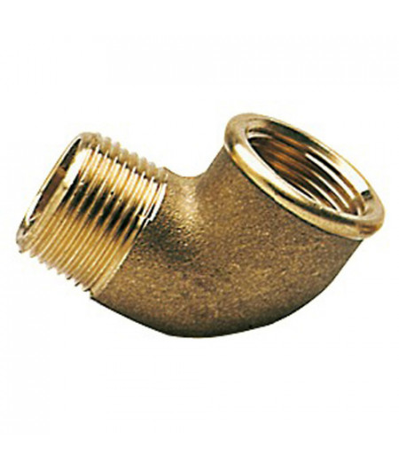 Raccord coudé 90° laiton mâle/femelle 3/8'' -