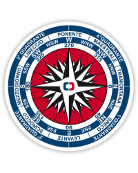 Panneau autocollant rose vents -