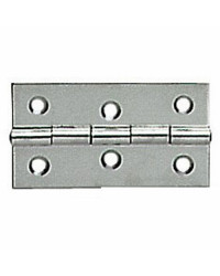 Charnière rectangulaire inox poli miroir 75x40 mm -