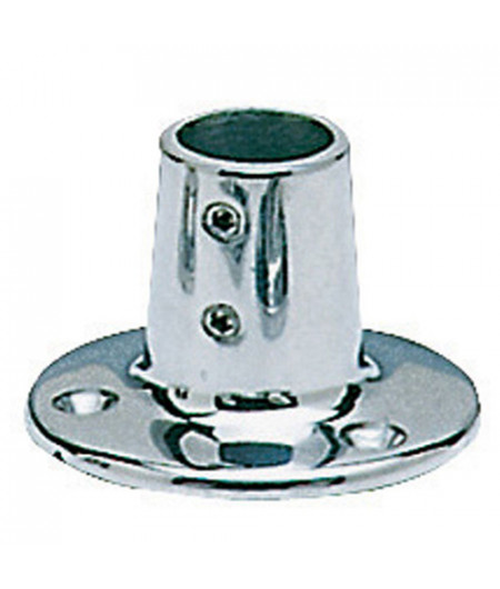 Platine ronde p. balcon AISI316 90° 22 mm -